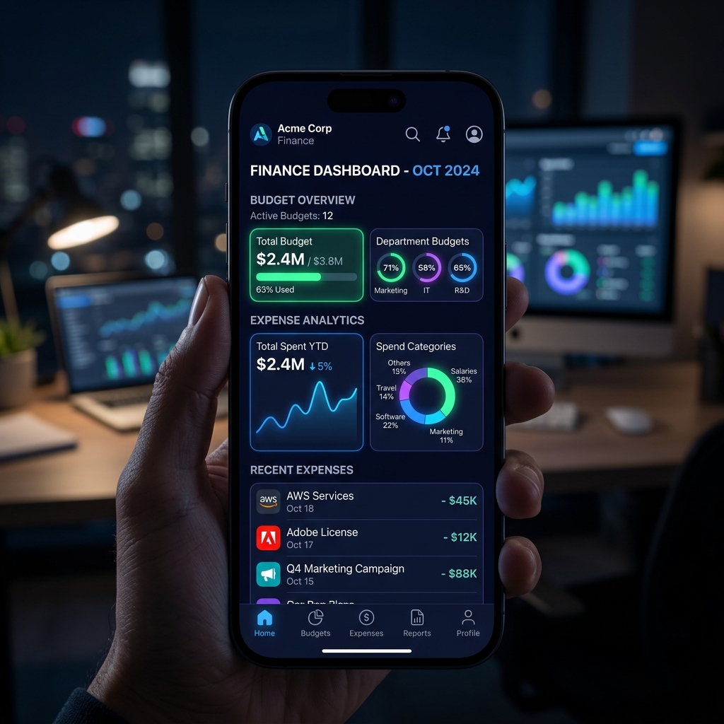 Organization Finance Management — Mobile Application Preview